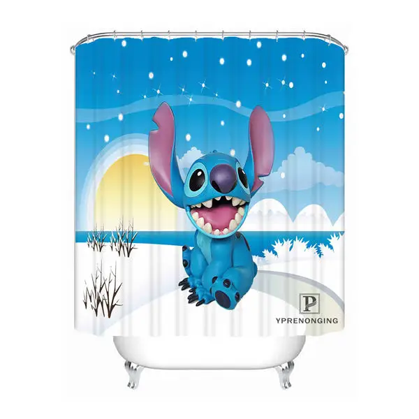 Shower Curtain На заказ Лило и стежка водонепроницаемый занавеска для душа домашняя Ванна Ванная комната s крючки полиэстер ткань Мульти Размеры#180421-Sina-06 - Цвет: Shower Curtain