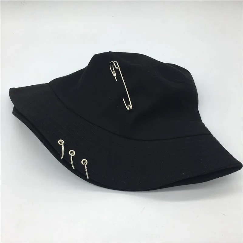 

Hot selling 2019 Fashion K POP Iron Ring Bucket Hats popular style cap 100% handmade rings