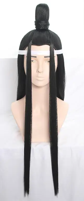 wig Han Guangjun Lan Wangji, косплей, гроссмейстер демонического культивирования, костюм основателя диаболизма, полный набор костюмов для взрослых - Цвет: wig