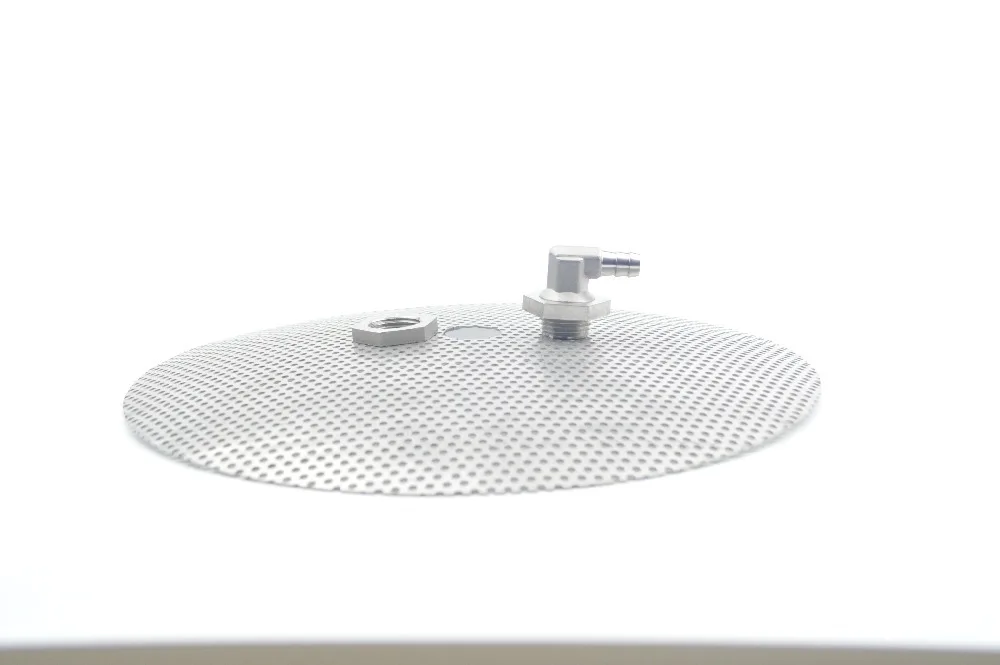304 SS фальшивое дно-30 см диаметр с 3/8 &quotштуцера и 1/2&quot гайки блокировки все зерна