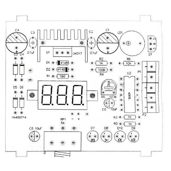 С фабрики ЕС 220 В DIY LM317 Регулируемое напряжение питания доска обучающий комплект с чехлом