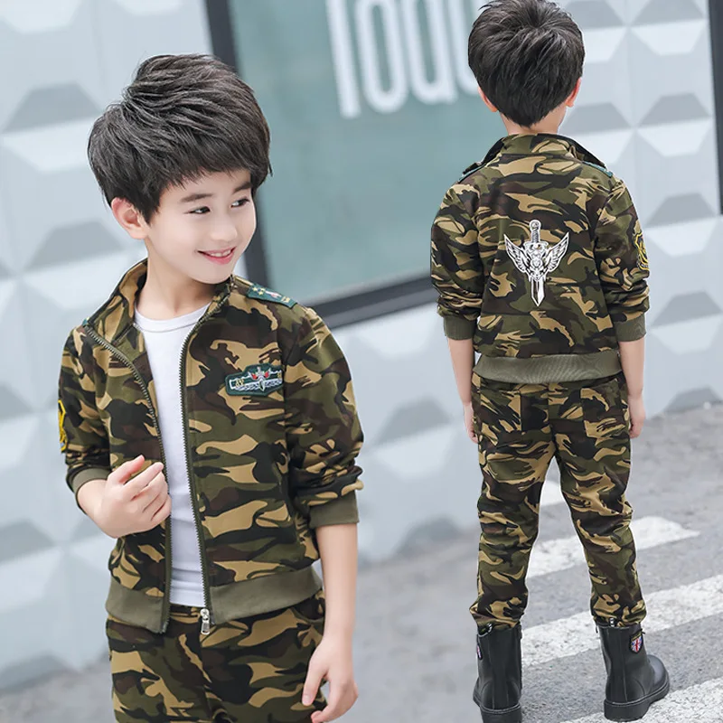 Новый 2018 открытый детская охотничий костюм Камуфляжный Одежда для мальчиков