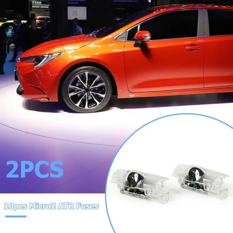 1 пара светодиодных автомобильных дверных прожекторов логотипов привидений