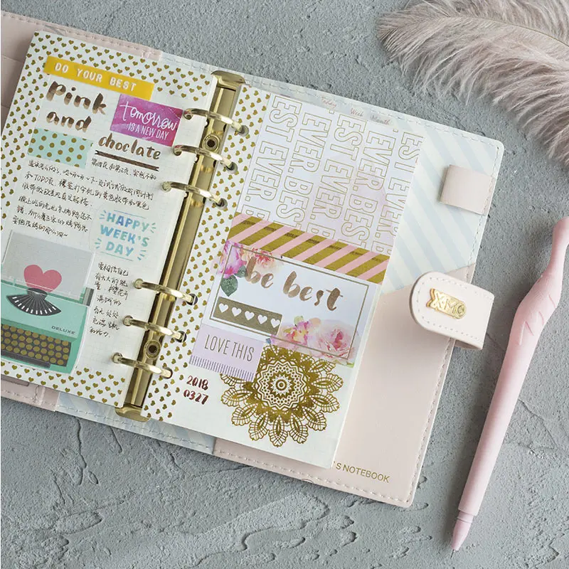 Блокнот Yiwi Macaron из искусственной кожи на спирали оригинальный офисный личный