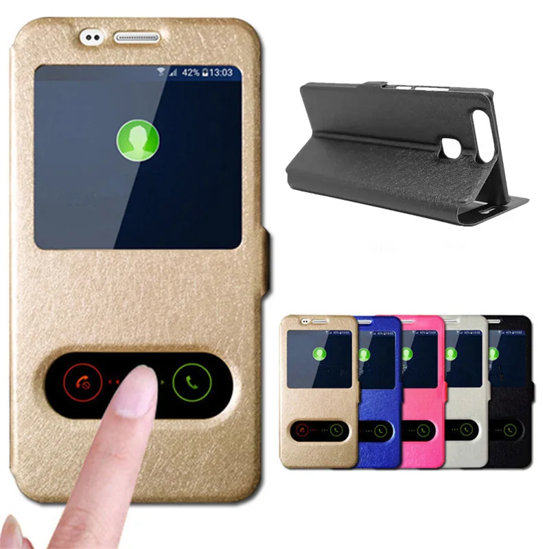 Чехол-книжка ZEALLION для Huawei P8 P9 P10 Lite Plus Mate S 7 8 9 Nova из шелковой кожи с окошком и
