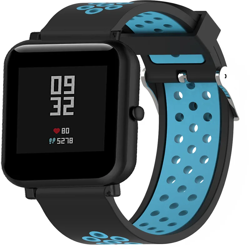 

Силиконовый ремешок 20 мм для смарт-браслета Huami Amazfit, аксессуары для фитнес-трекера, ремешок для Xiaomi Amazfit Bip, браслет для Huami