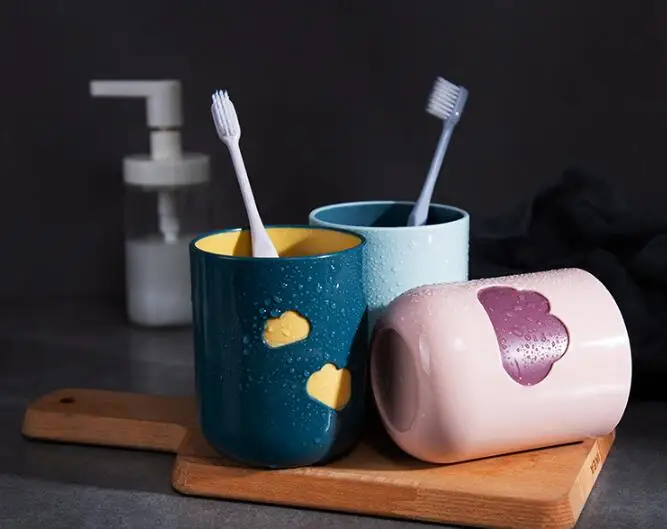 Облако шаблон ванная комната тумблеры пары прочный мыть зуб бутылка-термос