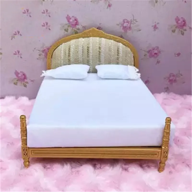Миниатюрная мебель Doub K 1:12 игрушка мягкая белая кавайная имитация кровати