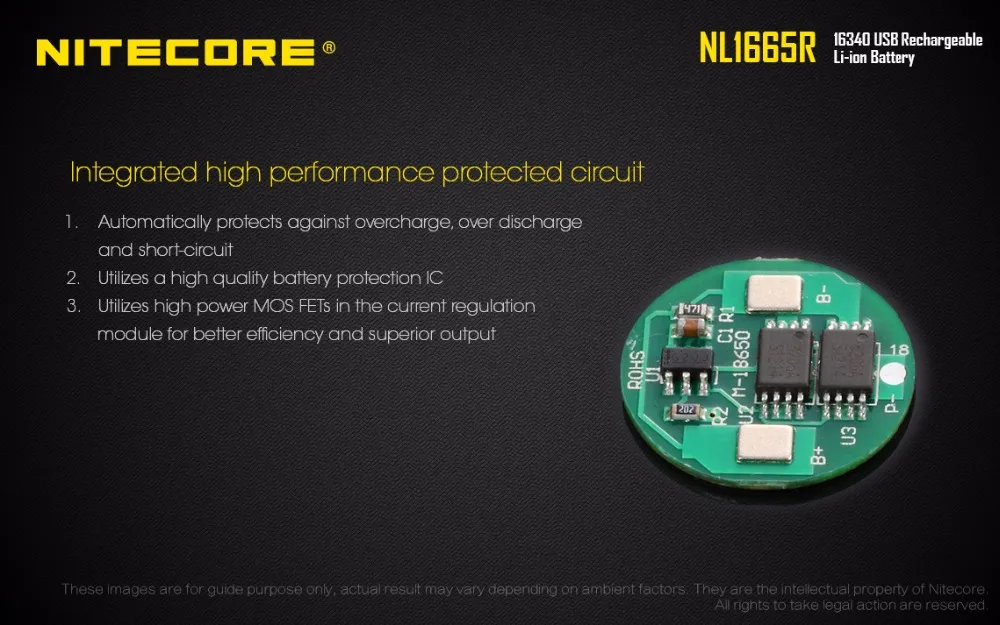 1 шт. NITECORE NL1665R Встроенный Micro-USB порт зарядки перезаряжаемые батареи 650 мАч 16340 батарея 3,6 В выход 2A Обновлено NL166