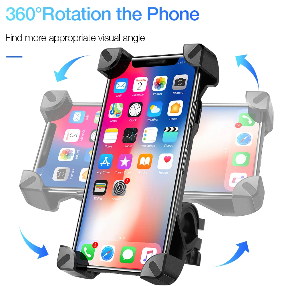 raxfly bicycle phone holder for iphone samsung motorcycle mobile cellphone holder bike handlebar clip stand gps mount bracket free global shipping