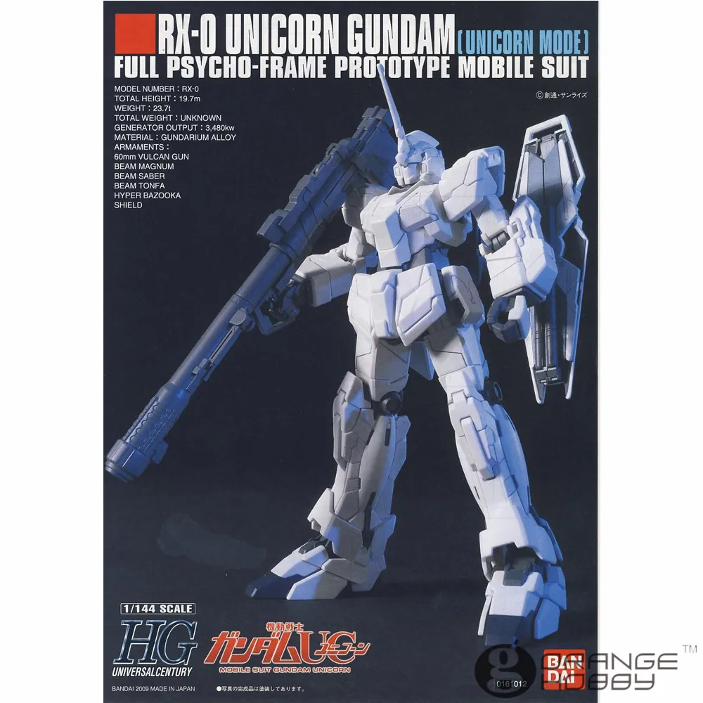 OHS Bandai HGUC 101 1/144 RX 0 единорог Gundam Единорог режиме мобильного костюм сборки модель