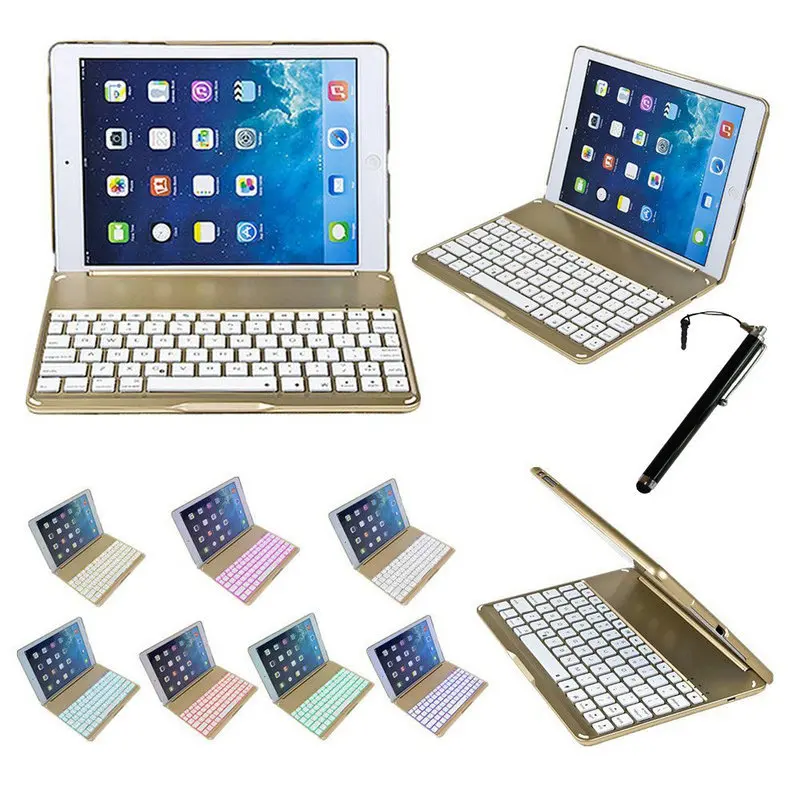 2 в 1 беспроводная bluetooth клавиатура чехол для iPad Air 5 9 7 дюйма модный тонкий