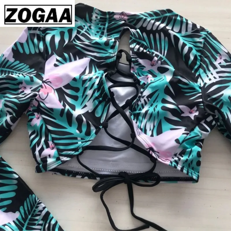 Женский комплект из двух предметов ZOGGA летний полиэстера/нейлона с цветочным