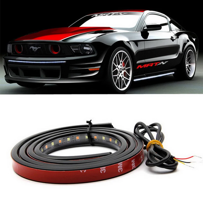 

60'' For Most Truck/SUV/ RV Turn Signal Tail Lamp Red/White 90 LED Waterproof Strip Light Bar Running/Brake/Reverse/Rear