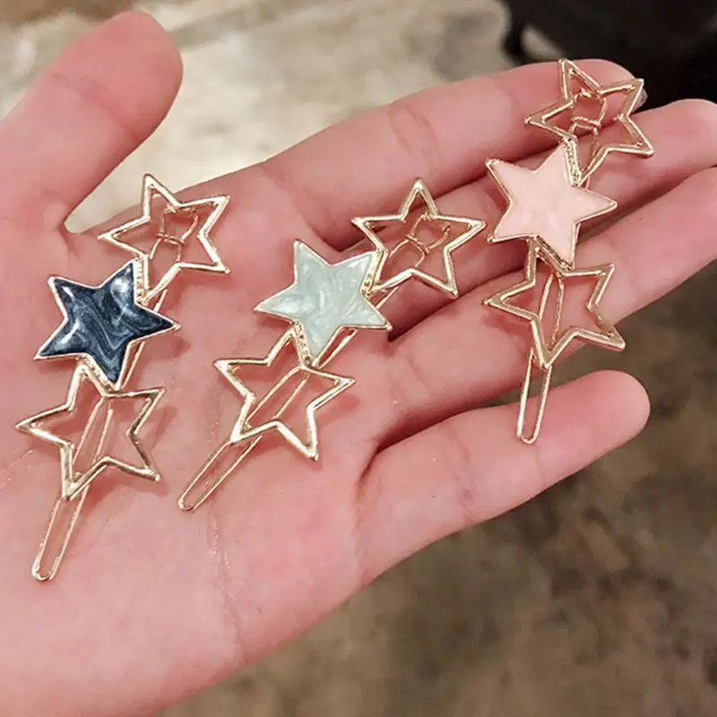 Заколки для волос Металлические геометрические в японском стиле | Украшения и