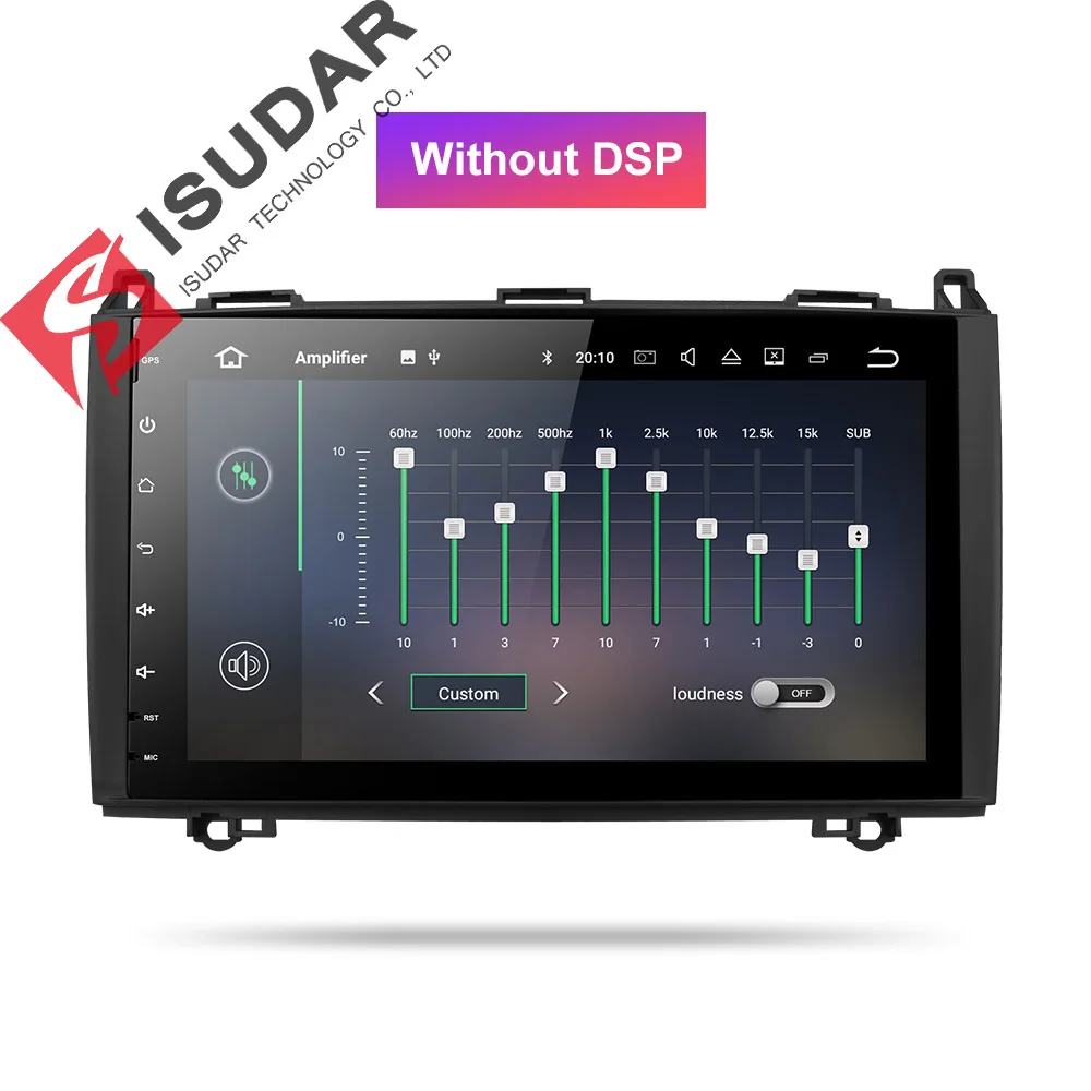 Isudar 2 Din Авто Радио Android 9 для Mercedes/Benz/Sprinter/Viano/Vito/B-class/B200/B180 Автомобильный мультимедийный видео DVD плеер gps FM - Цвет: Without DSP
