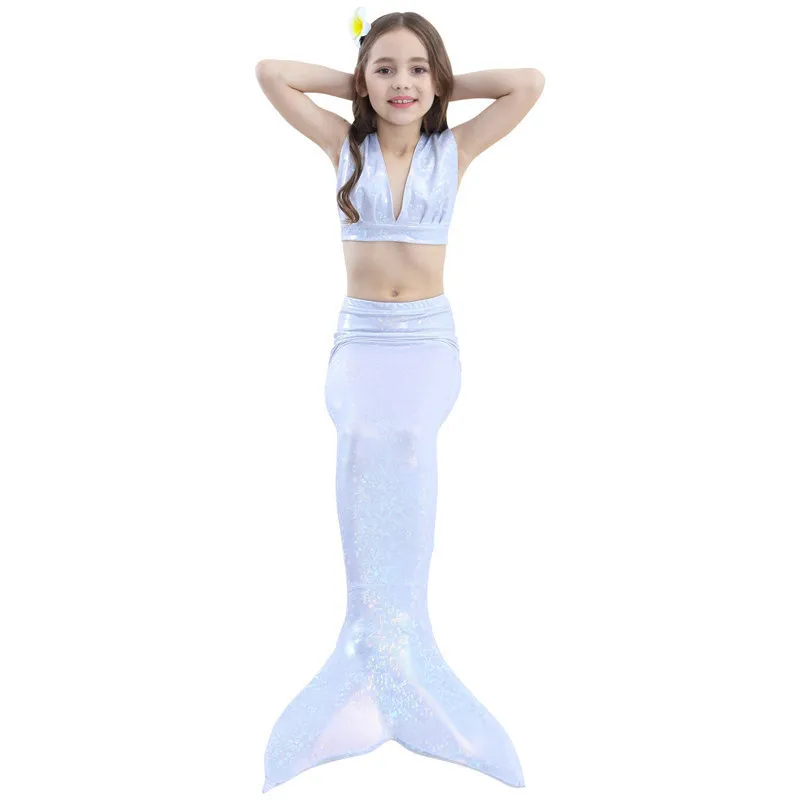 Купальный костюм русалки с хвостом для плавания моноластами детское бикини
