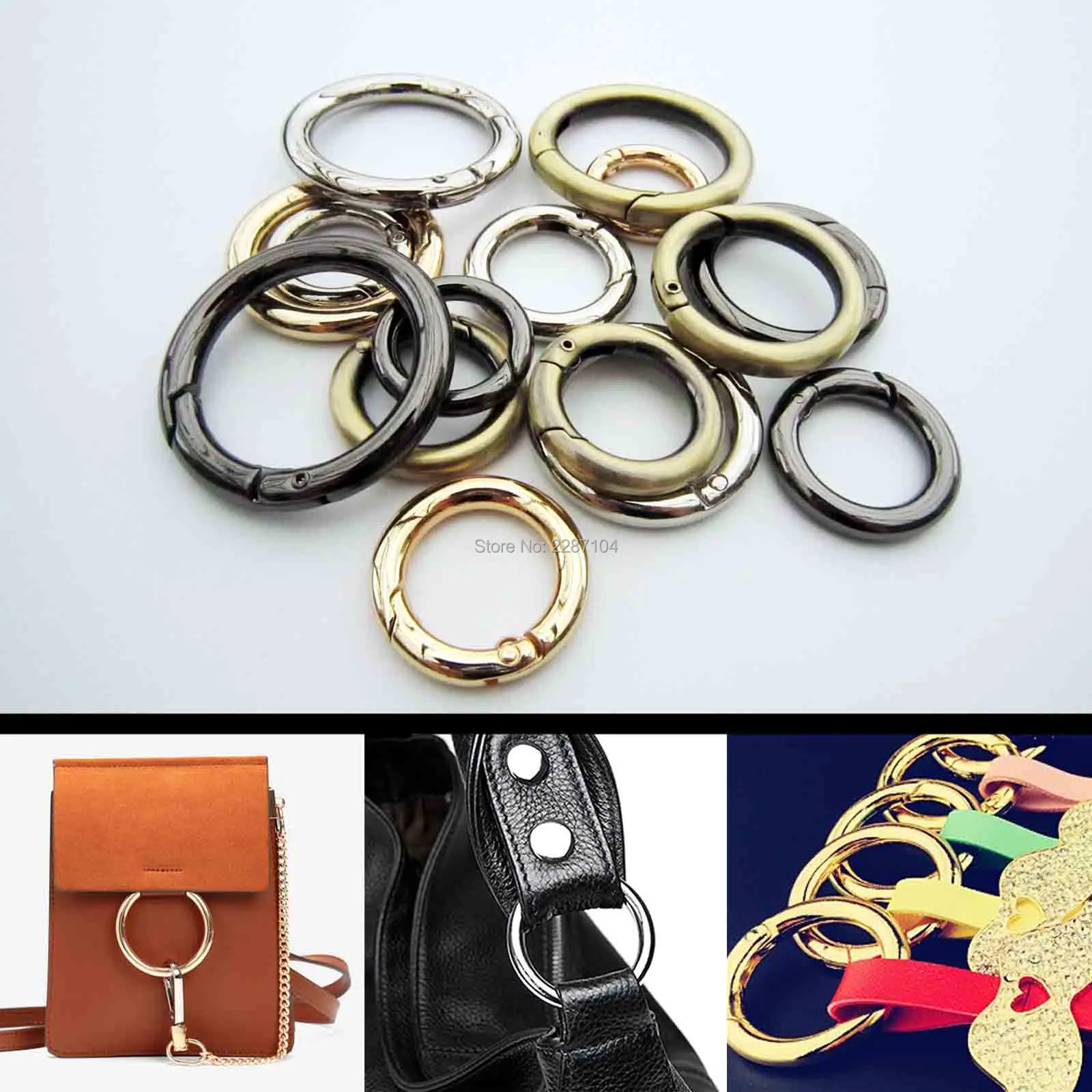 2 шт. металлические пружинные кольца|Пряжки и крючки| |