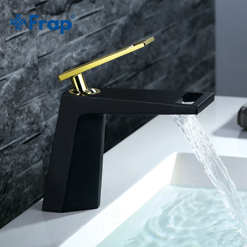 Смеситель для ванной комнаты Frap Y10001/2018 черный и белый цвета|water mixer tap|mixer tapwaterfall