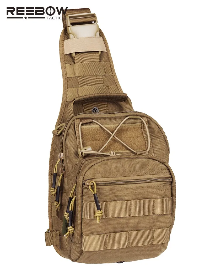Мужская Военная Тактическая Сумка-Слинг MOLLE на одно плечо EDC, нагрудная сумка с меньшими карманами для спорта на открытом воздухе, езды на мотоцикле