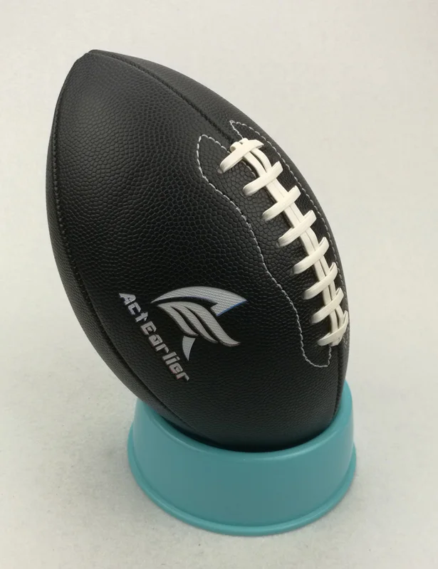 Для регби спортивных официальных размеров 6 черный цвет американский футбол мяч