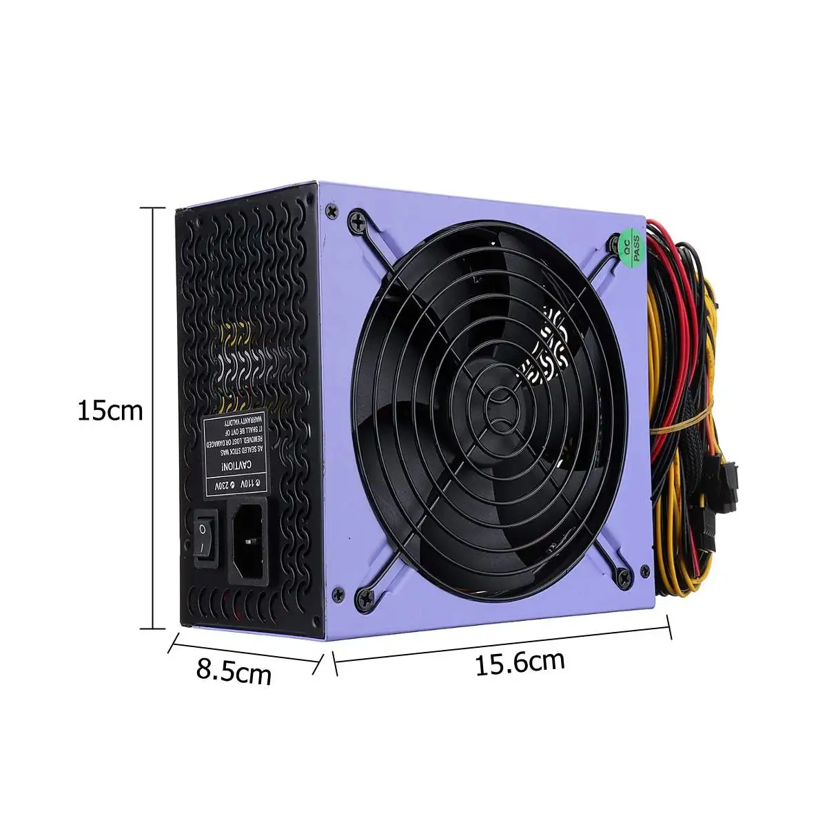 Max 1250 Вт PC источник питания 12 см светодиодный вентилятор 24 Pin PCI SATA ATX AMD PFC 12V компьютерный игровой блок питания для ПК настольный