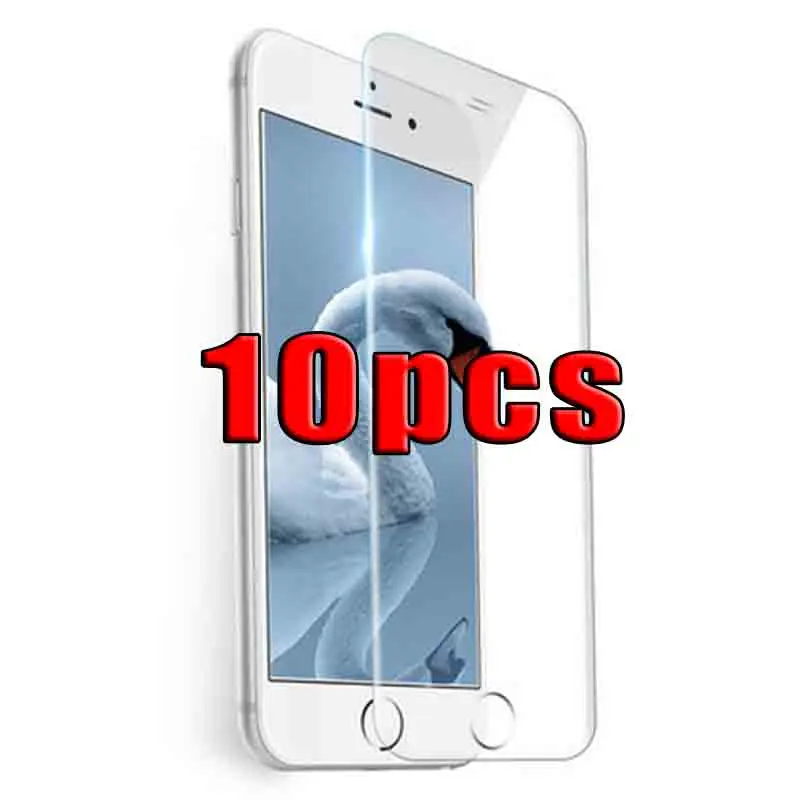 10 шт. закаленное стекло для iPhone 11 Pro Max XR XS MAX X 10 8 7 6 6S Plus 5 5S SE Защитная пленка для экрана 9H