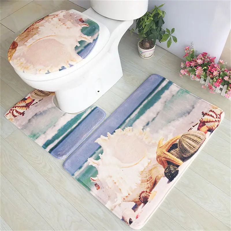 3 шт./компл. абсорбирующий напольный коврик для ванной нескользящий U-образный