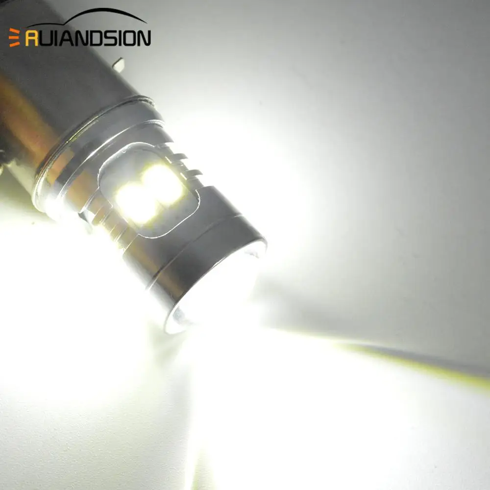 3 Вт BA20D H6 12 Светодиодный 5730SMD Высокий/Низкий биксеноновый луч Мотоцикл мопед ATV PIT Head светильник Лампа 6000K 6V 12V мотоцикл Ближний светильник