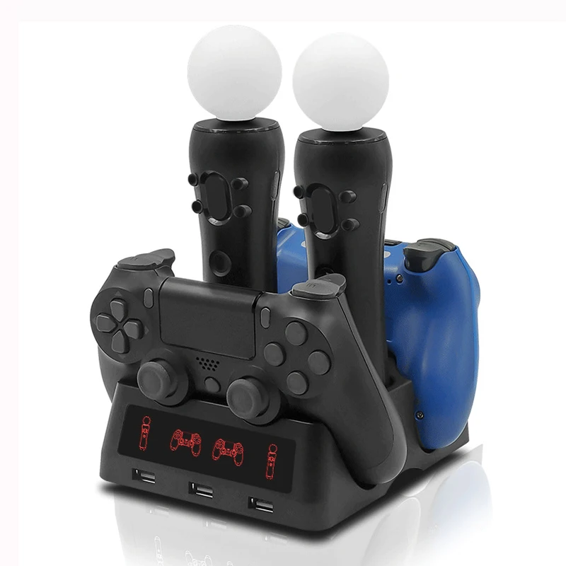 Зарядное устройство 4 в 1 для контроллеров PS4/PS MOVE/PS VR|Запасные части| |
