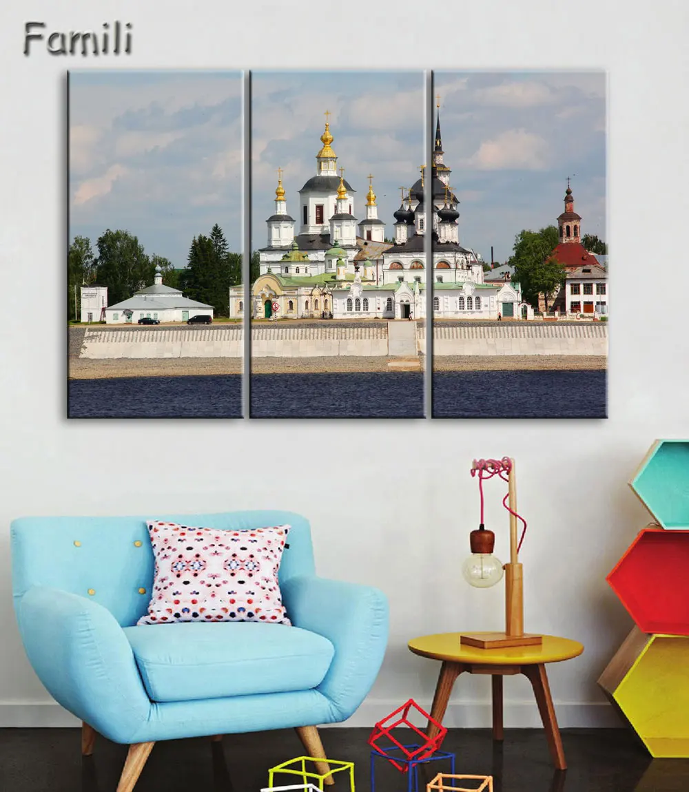 3 шт./компл. картины с изображением российского города настенное искусство