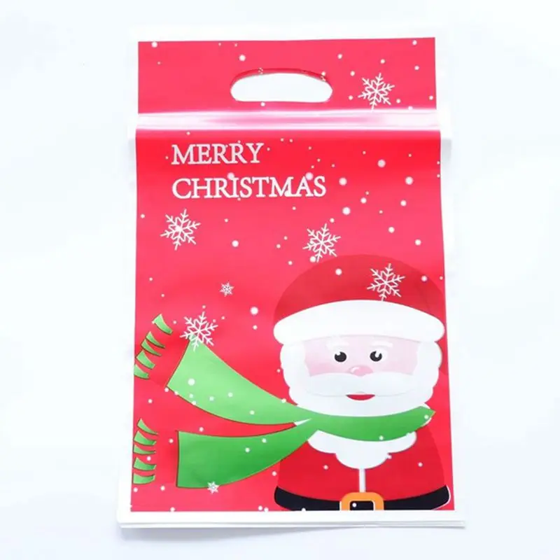 Santa Claus 40 шт./лот, Радужный Единорог, тема, для детей, для девочек, сувениры, сумки, на день рождения, пластиковые подарки, сумки для детского душа, украшения, вечерние принадлежности - Цвет: Santa Claus