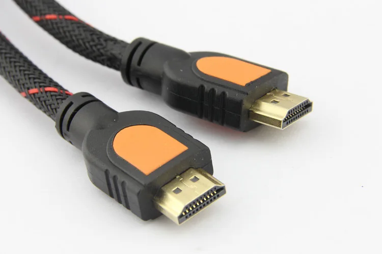 Желтый Kinfe лучшее качество позолоченный HDMI кабель адаптер для HDTV 1080p высокая