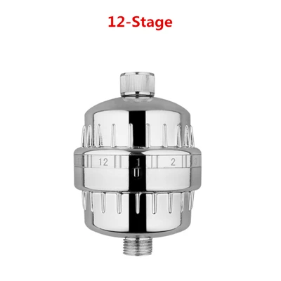 12-Stage Hongdec 12-15 этап Душ фильтр для воды очиститель с цифровым кольцом для записи времени использования - Цвет: 12-Stage