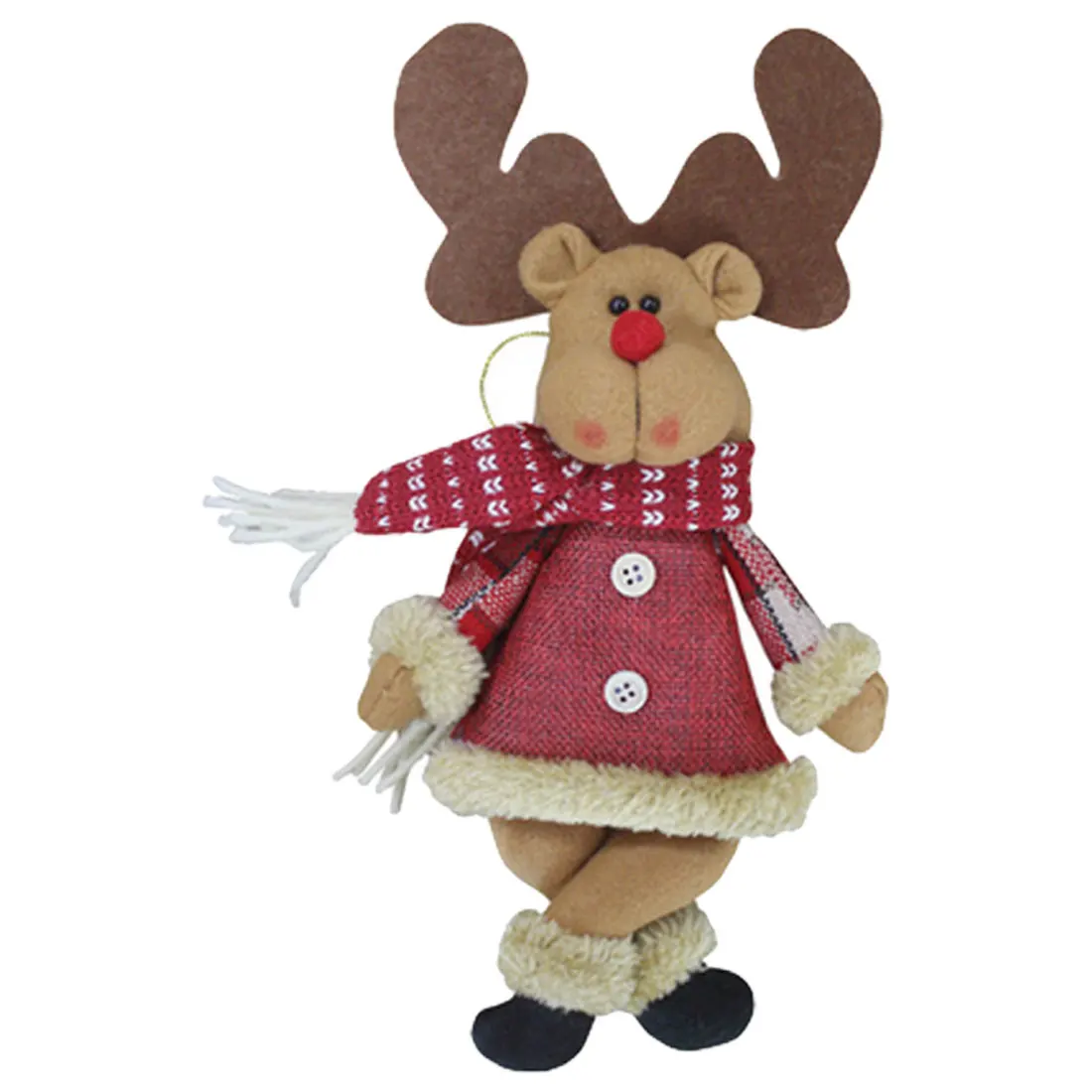 1PC Christmas Tree Decorations Santa Snowman Pendant Christmas Ornaments New Year Christmas Decorations for Home Christmas Toy - Color: deer