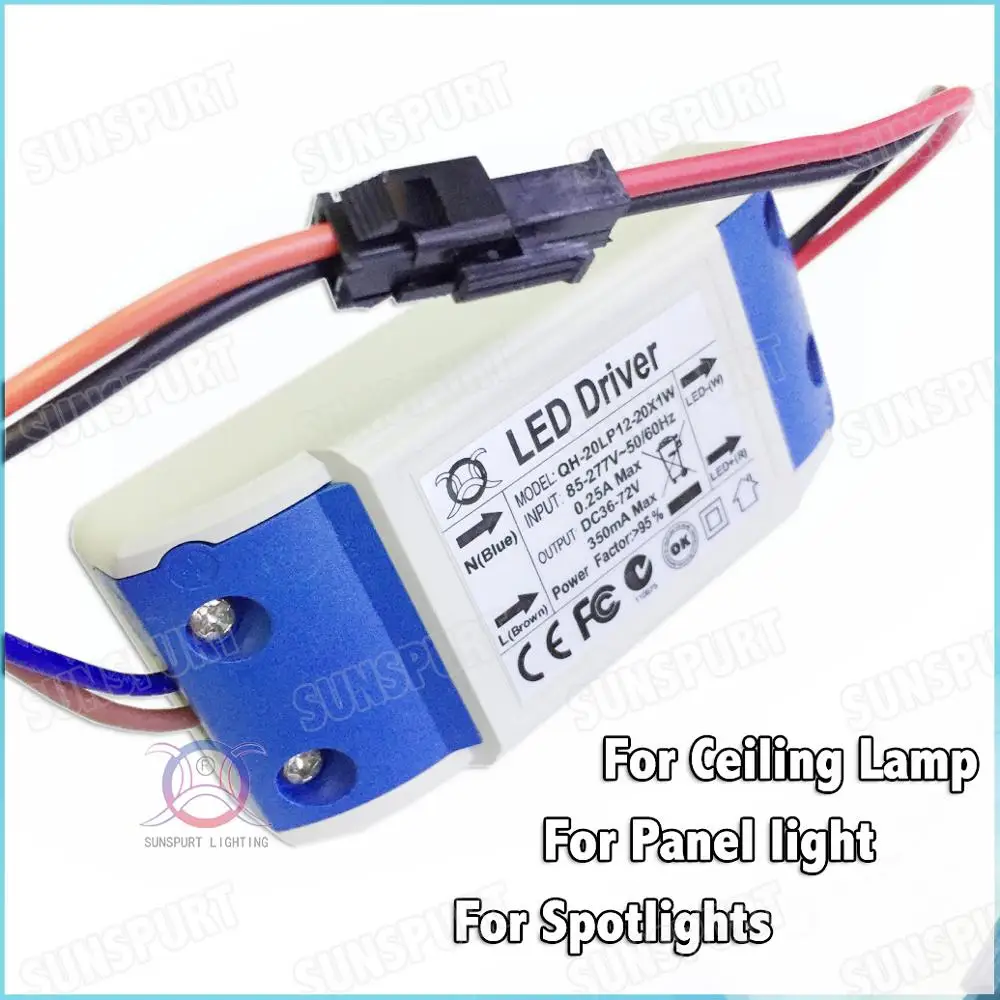 5 20 шт. внешний высокий PF&gt 0 9 Вт AC85 277V светодиодный драйвер 12 20Cx1W 300mA DC35 68V