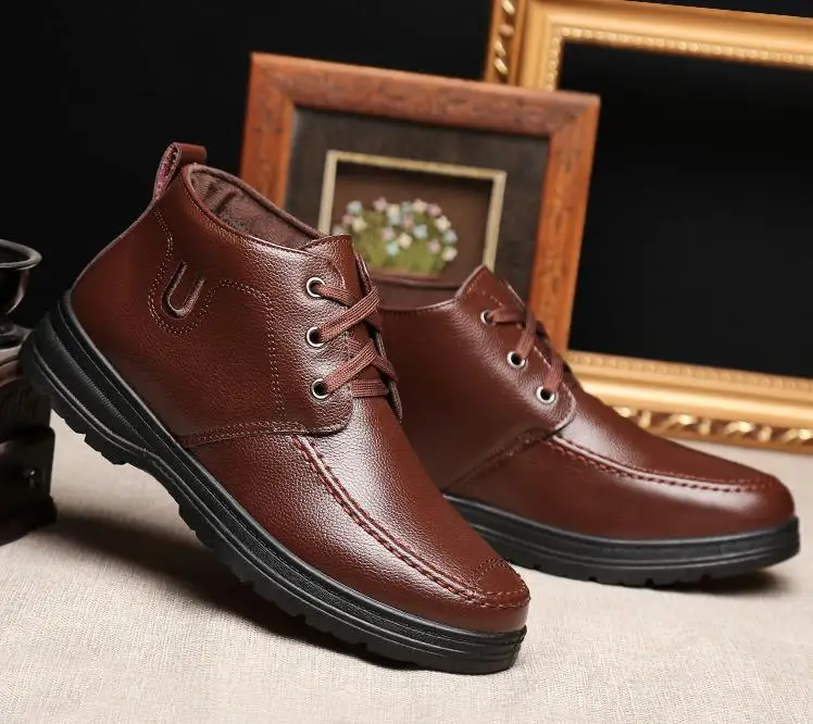 Новинка 2019 стильные мужские сапоги снегоступы зимние теплые и нескользящие