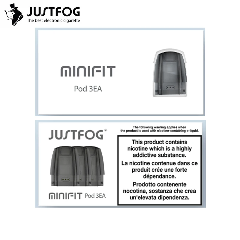 3/6/9/12/15 шт JUSTFOG MINIFIT Pod 1 5 мл бак 1.6ohm органический хлопок катушка электронная