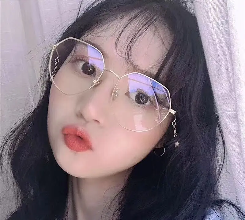 Винтажные женские очки для ботаника с пятиконечной подвеской плоские зеркальные