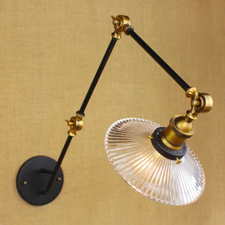 Стеклянный Регулируемый поворотный Длинный рычаг винтажный настенный