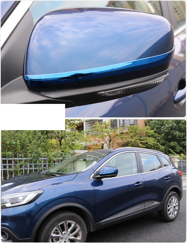Lsrtw2017 нержавеющая сталь заднего вида автомобиля chrome планки для renault kadjar koleos