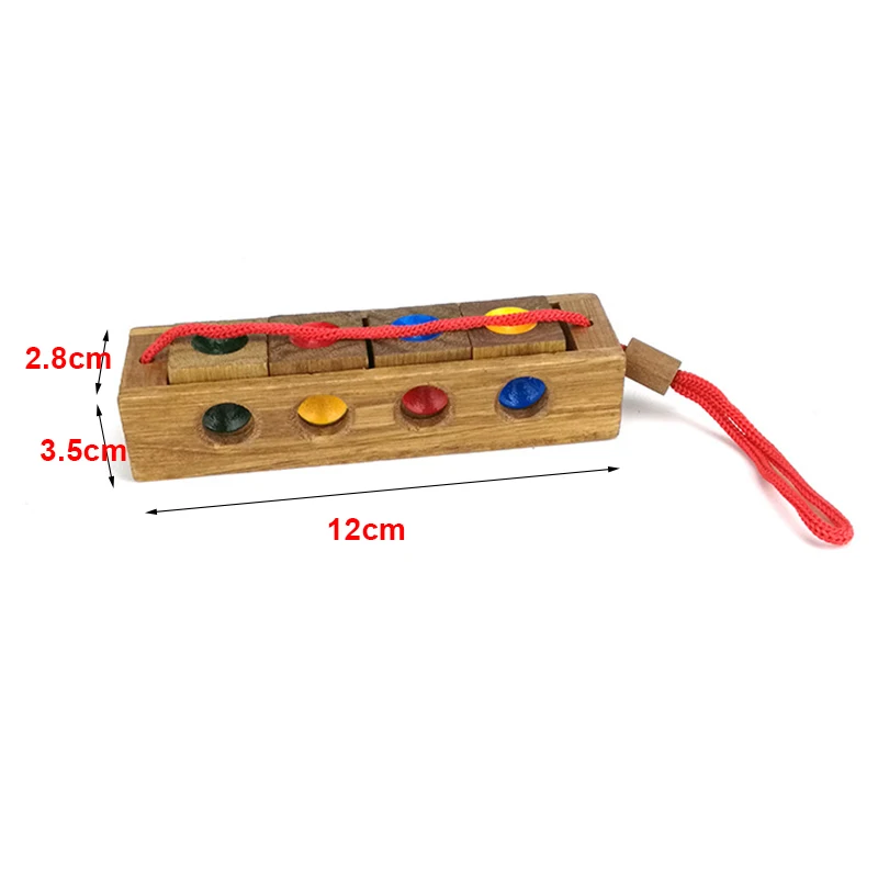 

High Quality Wooden Toy Unlock Puzzle Key Classical Funny Kong Ming Lock Cube Toys Intellectual Educational For Children Adult