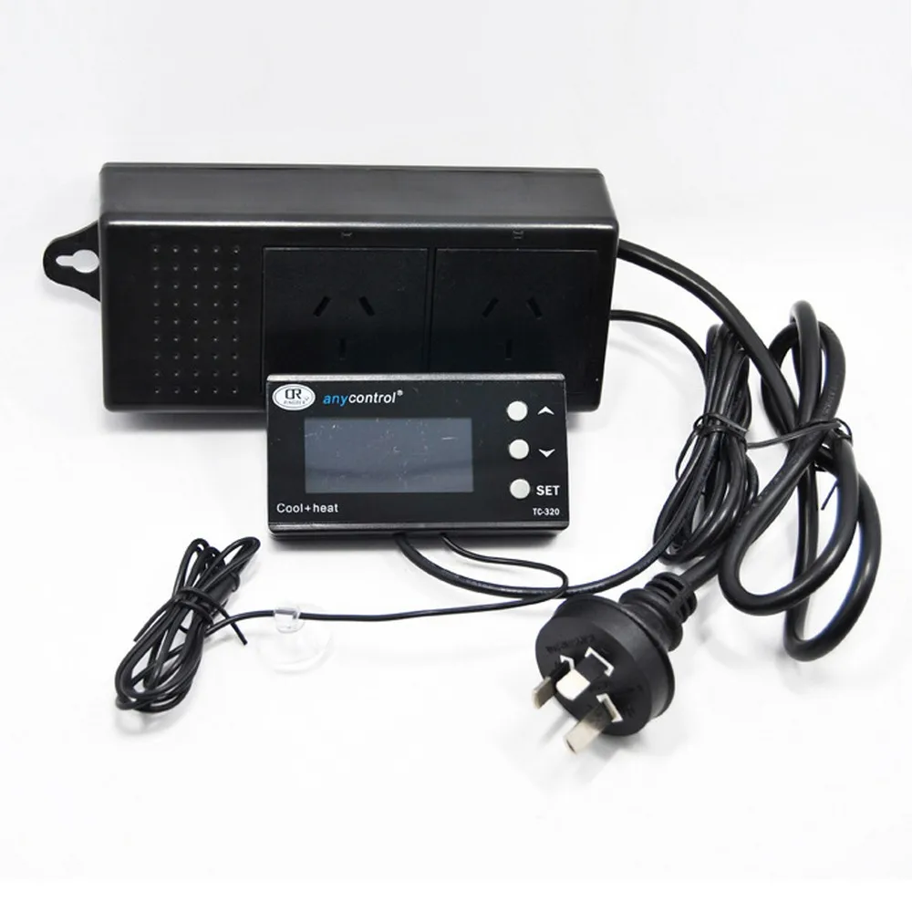 Digital Thermostat Temperature Controller For lizard Fish Aquarium Waterproof Sensor Outlet LCD 2 Stage Heating Cooling Mode | Инструменты