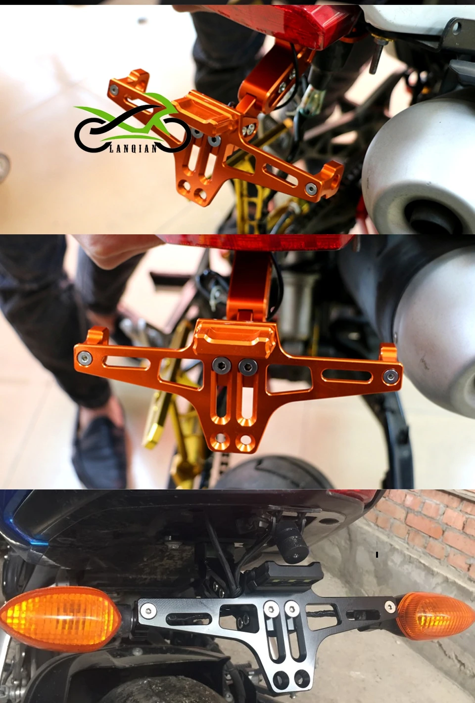 Рамка для номерного знака мотоцикла кронштейн сигнальных ламп RC 125 200 390 Enduro Supermoto