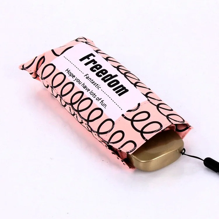 pink Волнистые полосы зонтик для детей Женский мини компактный карманный зонт дождь женщина зонтик человек Paraguas Plegable Parapluie - Цвет: pink