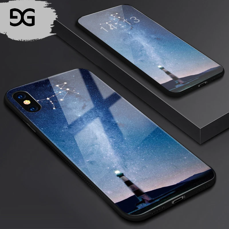 GUSGU 2018 новые чехлы для телефонов iPhone X 5 8 &quotдекорации чехол Жесткий закаленное