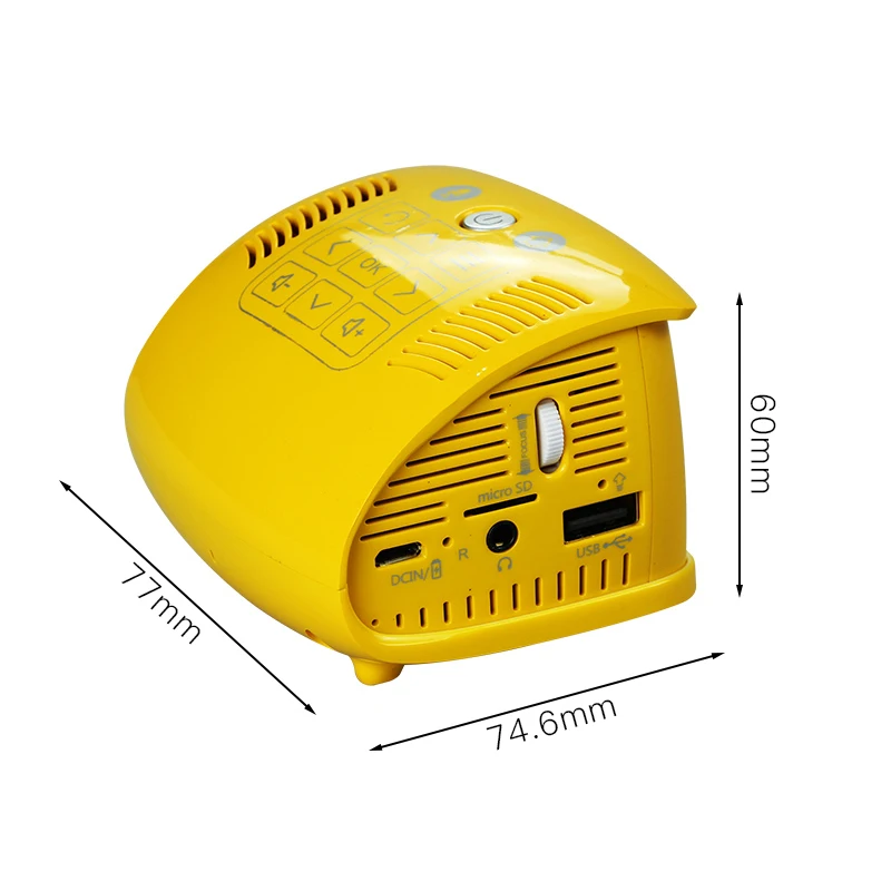 Мини проектор WOWOTO с ручной фокусировкой 854*480 разрешение Wi Fi Bluetooth светодиодный