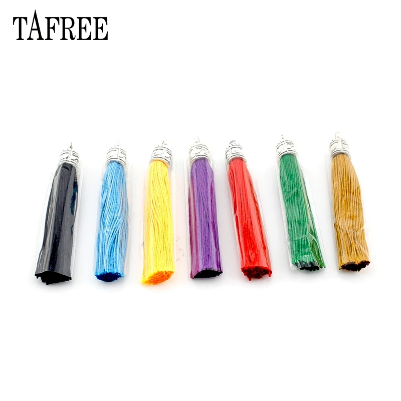 TAFREE 6 см Подвески с кисточками 7 цветов сделай сам для одежды серьги ожерелье