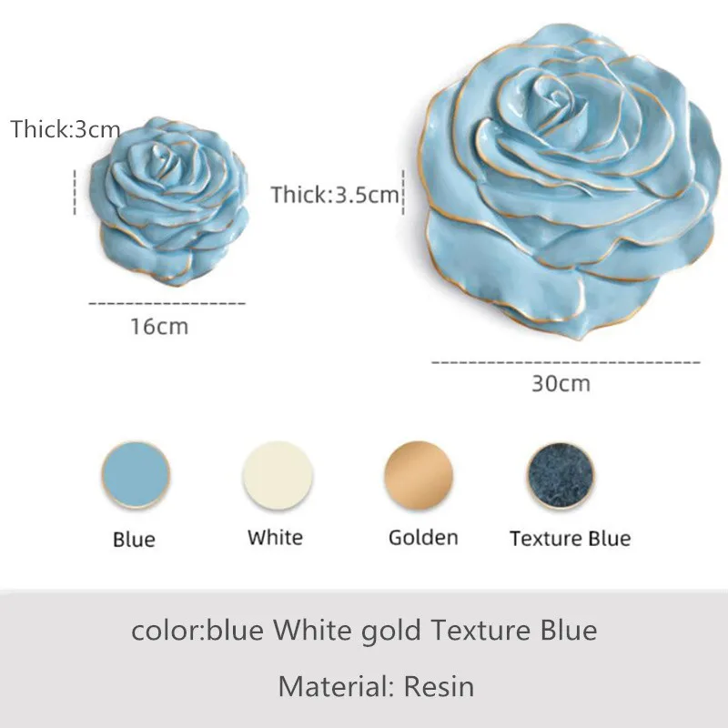 3D Наклейка на стену из смолы с розами ручная работа для стен гостиной спальни ТВ