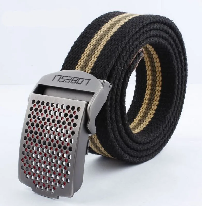Black stripes SupSindy мужской и wo мужской холщовый ремень с металлической пряжкой Роскошные джинсовые ремни для мужчин винтажный тактический ремень Военный нейлоновый ремень мужской - Цвет: Black stripes
